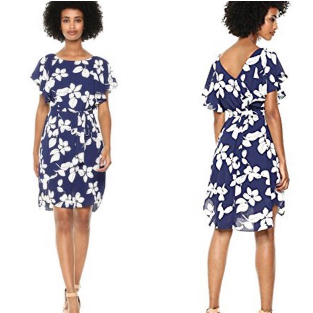 NWT Adrianna Papell Simple delight Ruffle floral